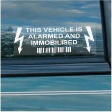 5 x Car,Van,TruckVehicle Alarmed and Immobiliser Security Warning Alarm Stickers